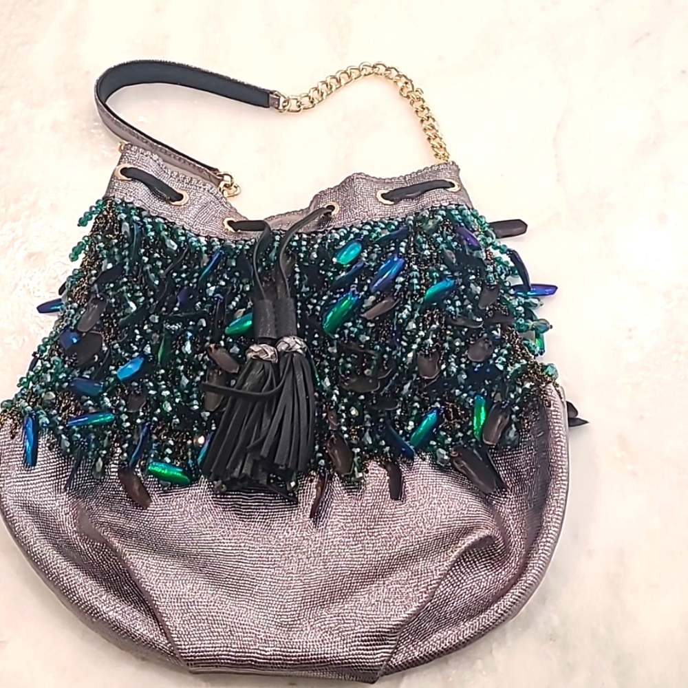 Tango brand  Hand crafted multi color jewel shoulder bag